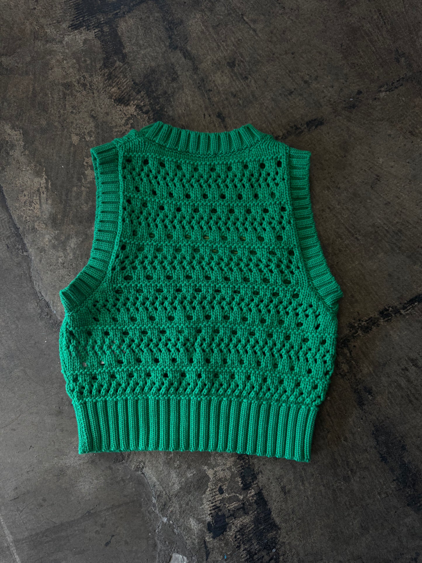 Green Ganni Knit Sweater Vest