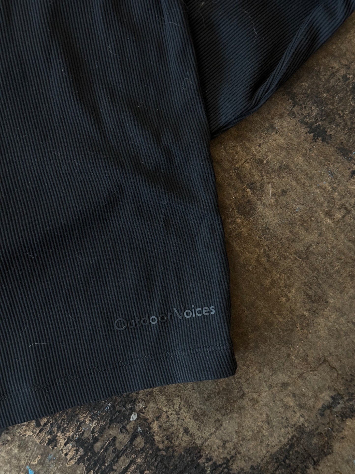 Outdoor Voices Black Cropped Polo