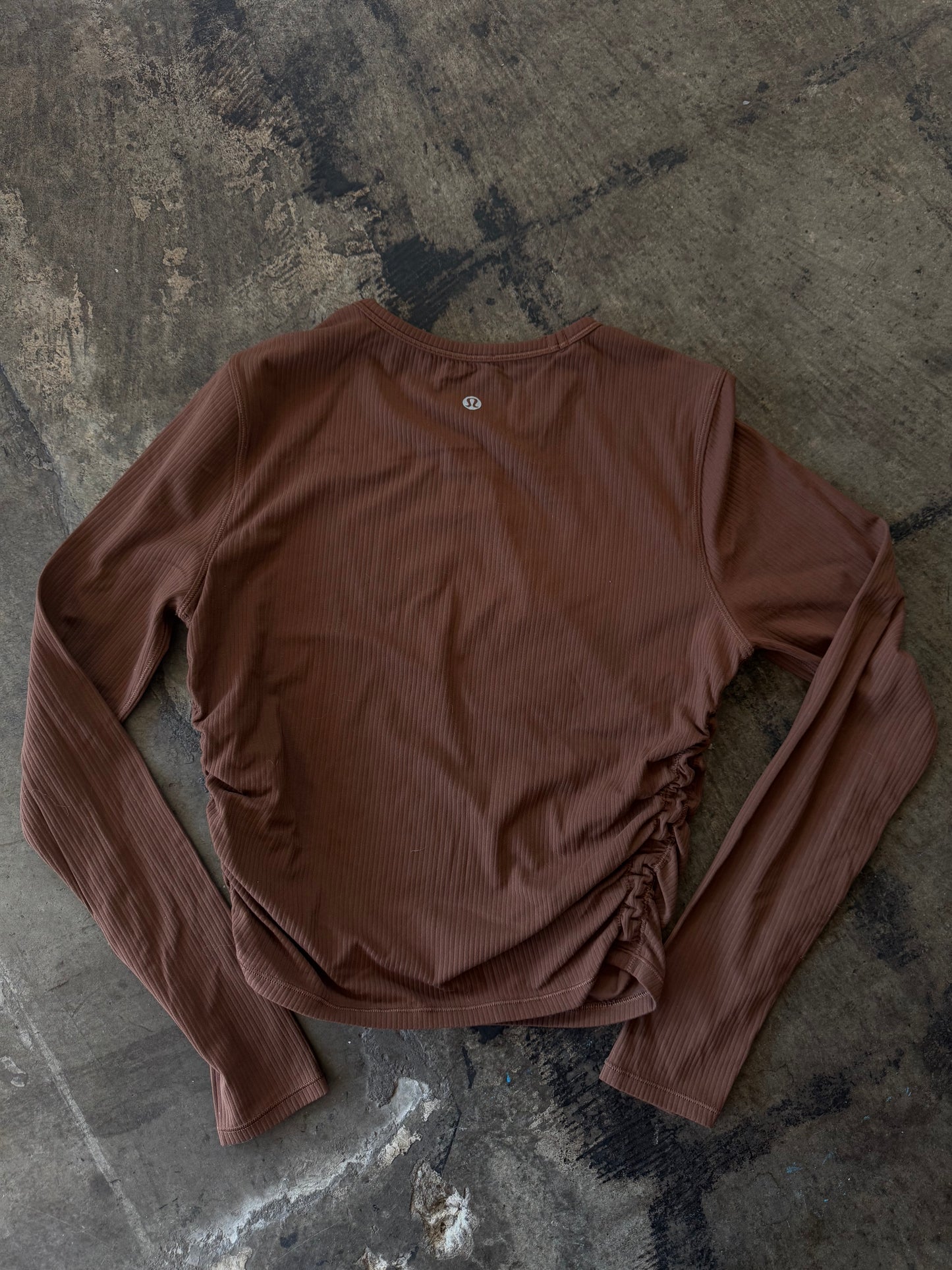Brown Lululemon Longsleeve Sports Top