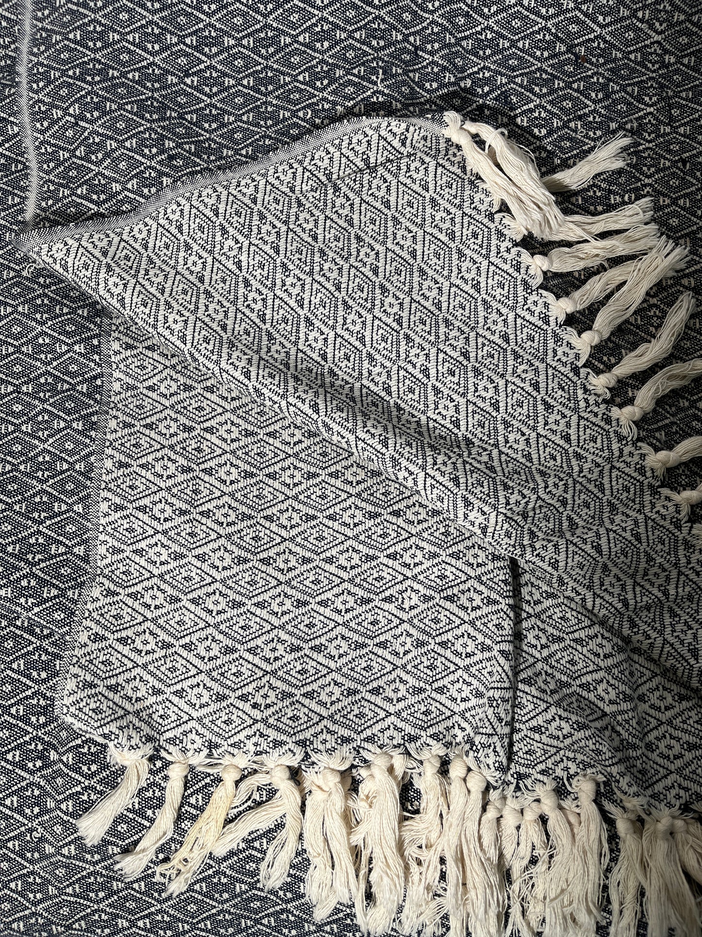 Blue Patterned Turkish Blanket