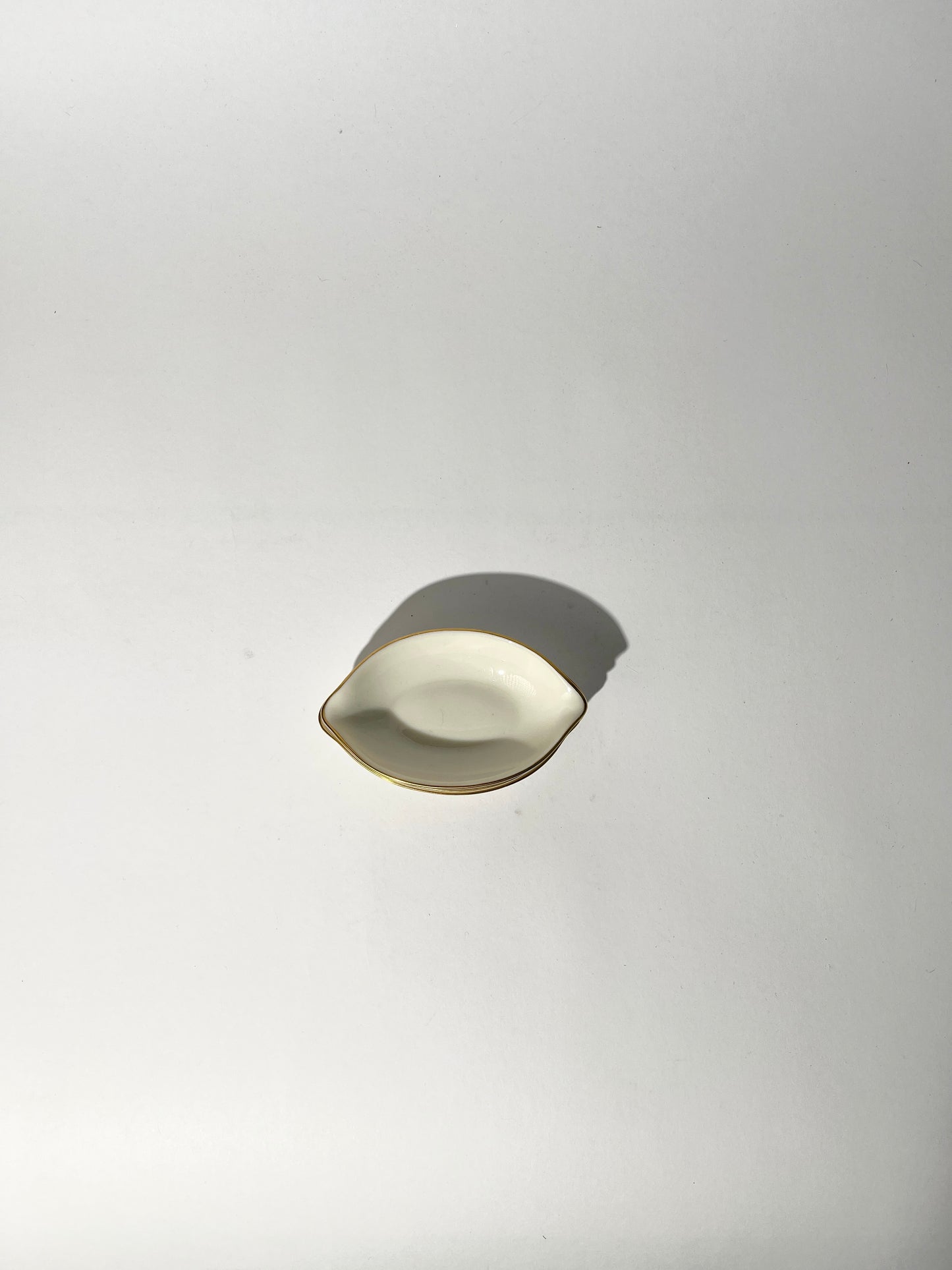 Cream Gold Trim Mini Ceramic Dish Set