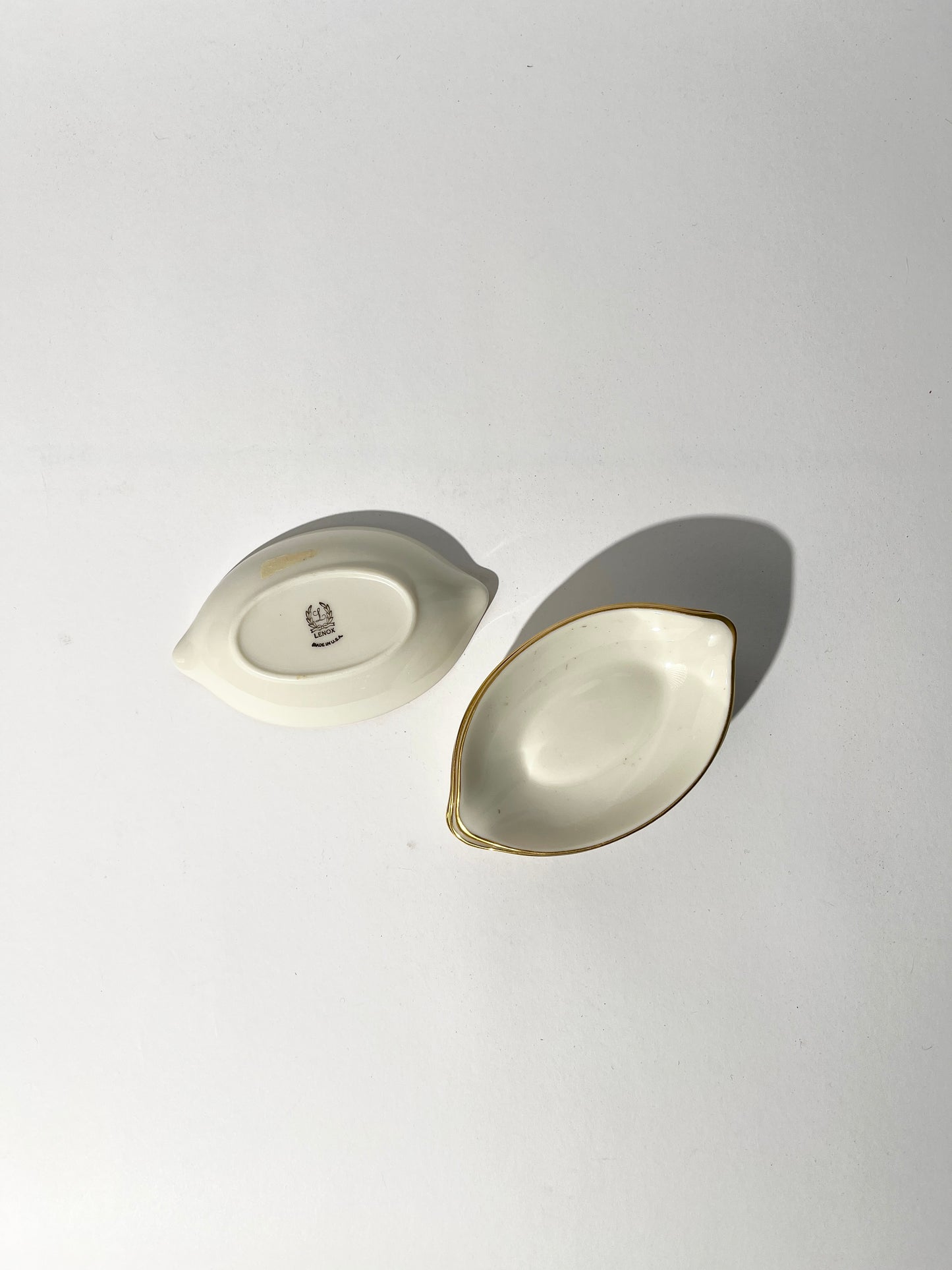 Cream Gold Trim Mini Ceramic Dish Set