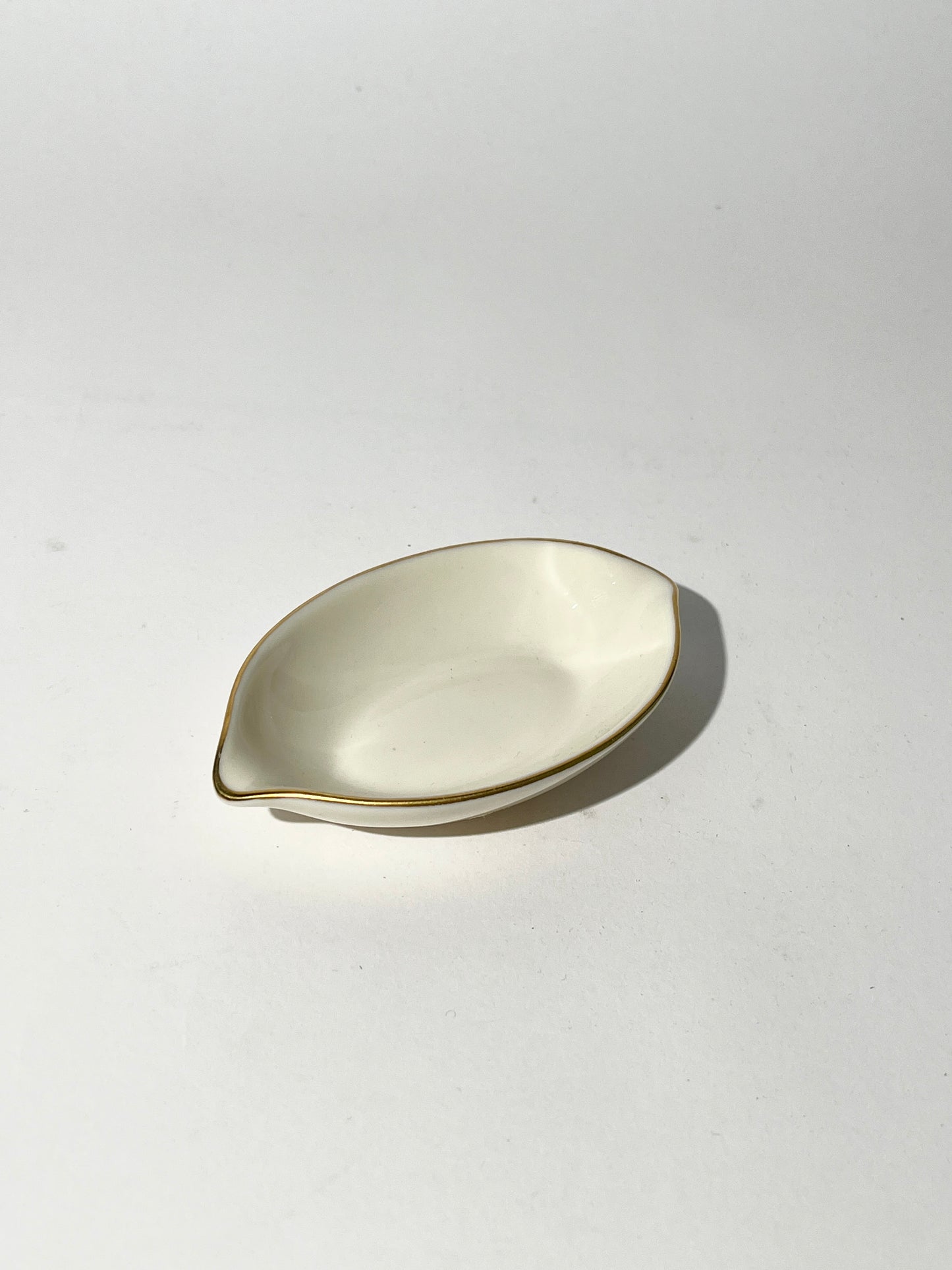 Cream Gold Trim Mini Ceramic Dish Set