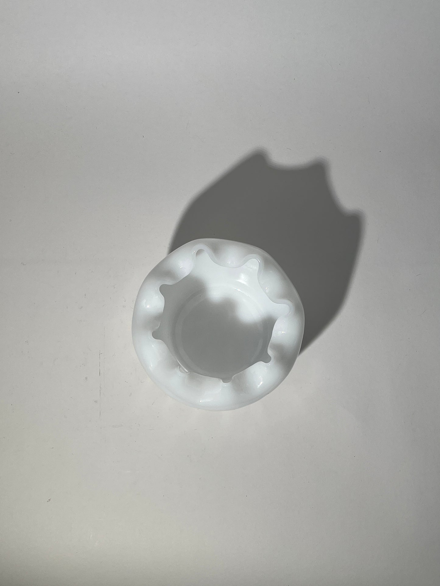 Milk Glass Round Vase