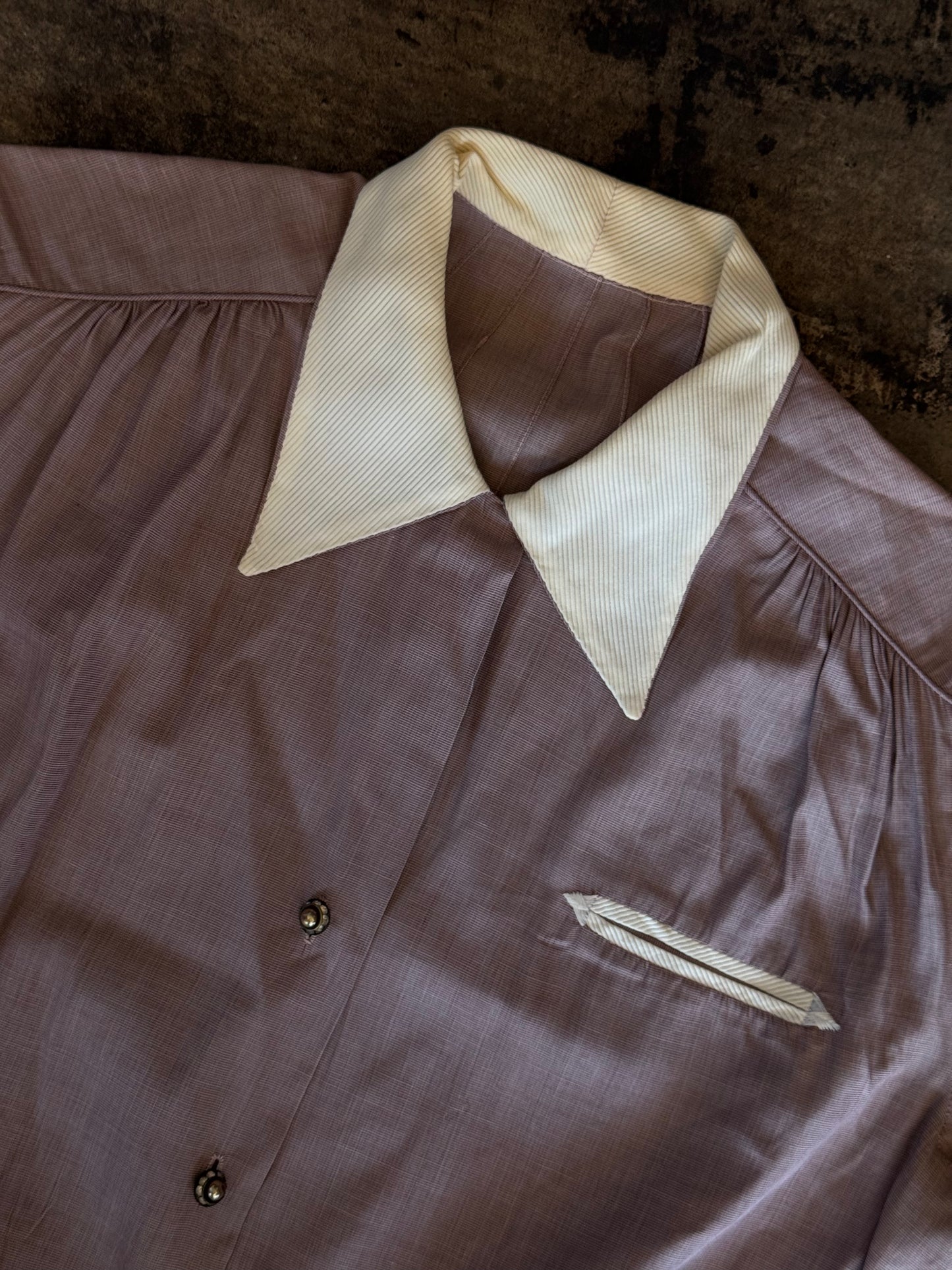Handmade Maroon Button Up Blouse