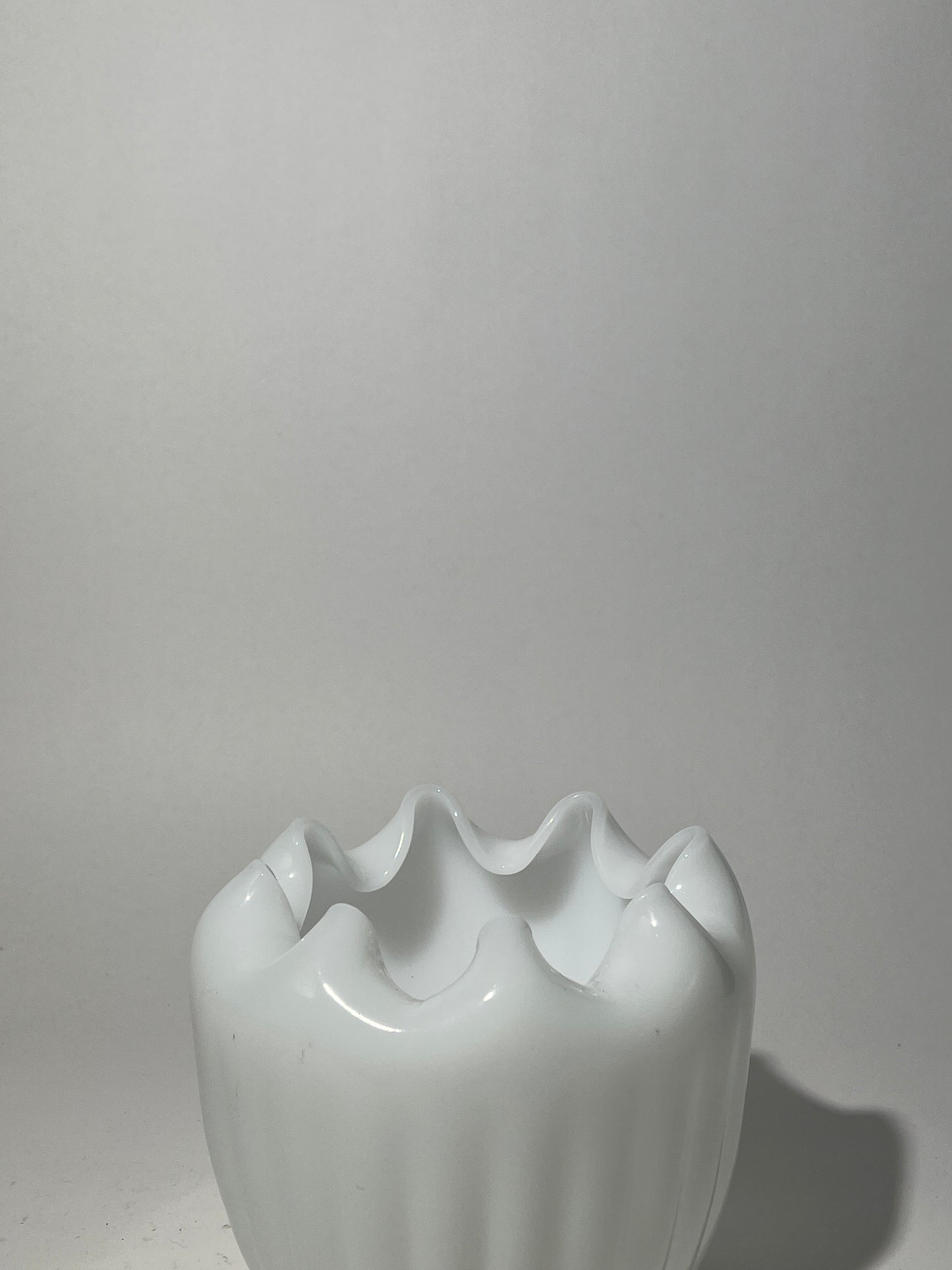 Milk Glass Round Vase