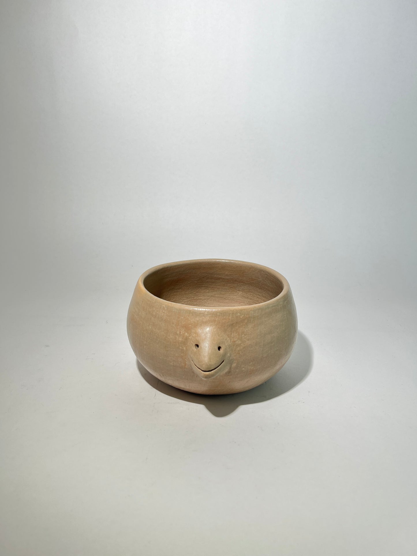 Handmade Mexican Clay Bowl with Faces