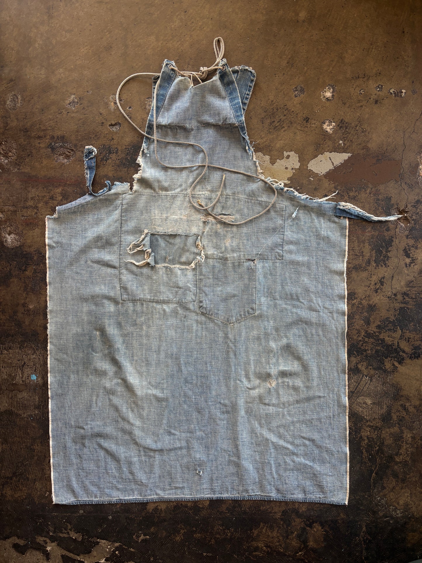 Distressed Denim Apron