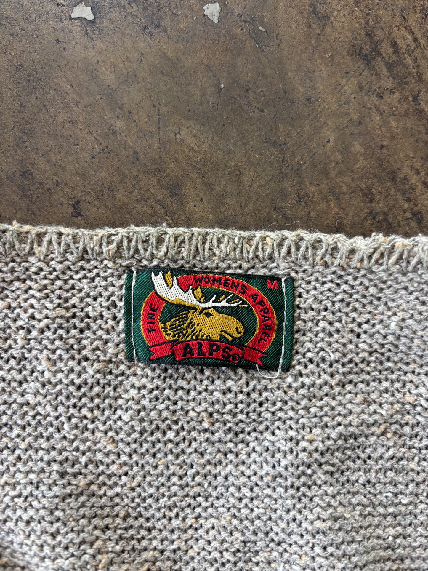 Taupe Button Front Knit Cardigan