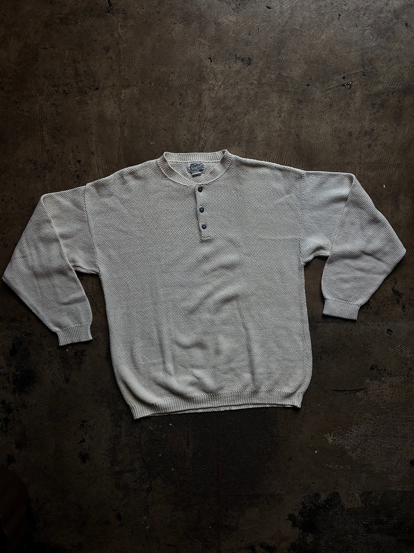 Cream Knit Henley