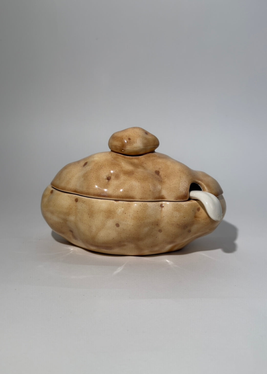 Potato Gravy Dish with Spoon