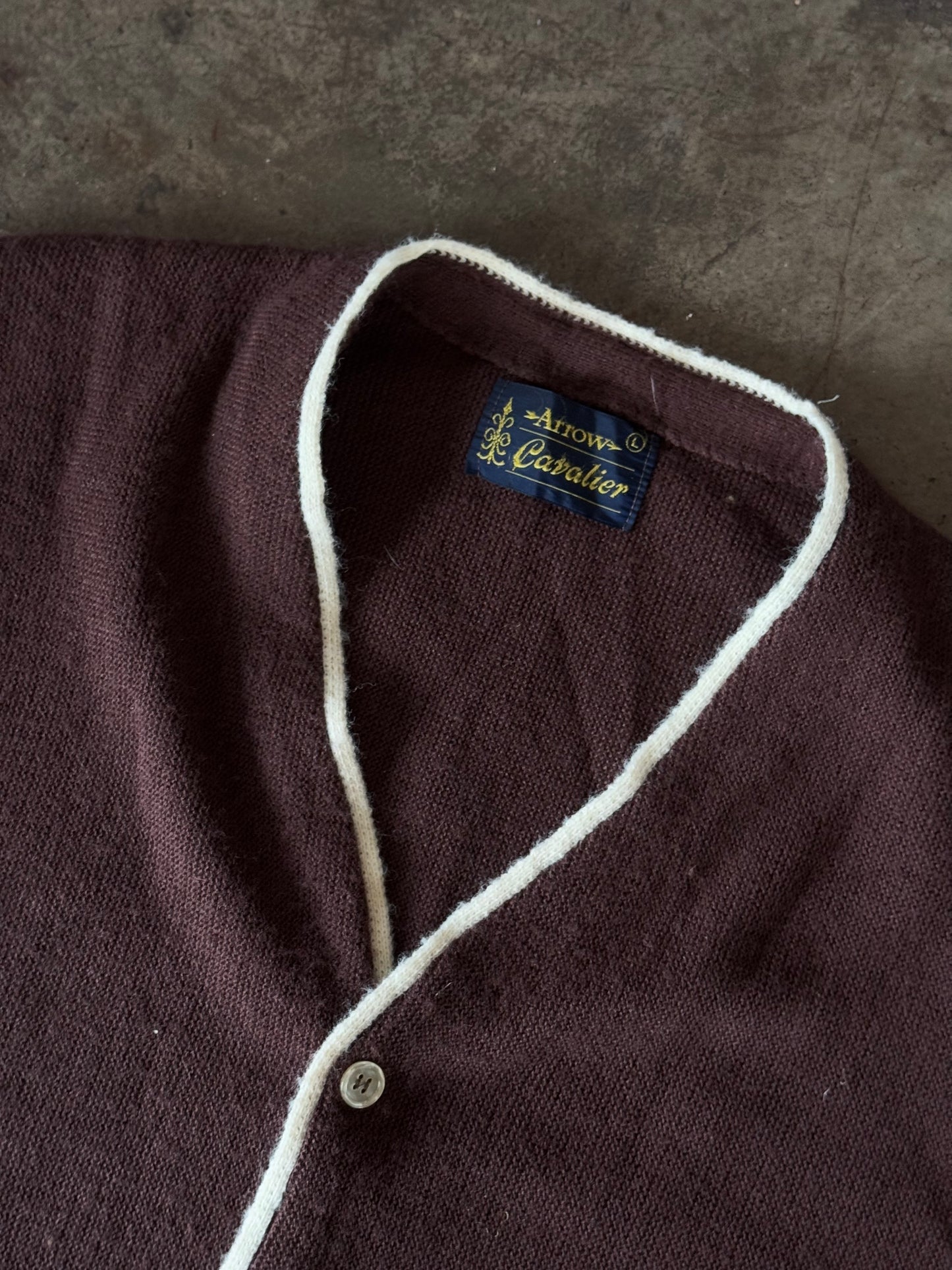 Arrow Cavalier Button Front Brown Cardigan