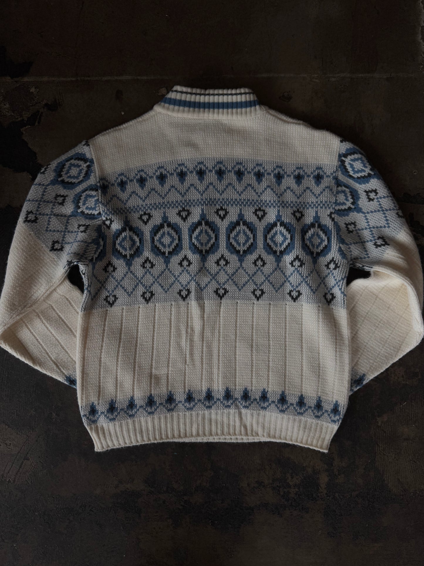White + Blue Puritan Ski Lift Sweater