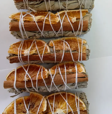 Orange Slices and Cinnamon with White Sage Bundle