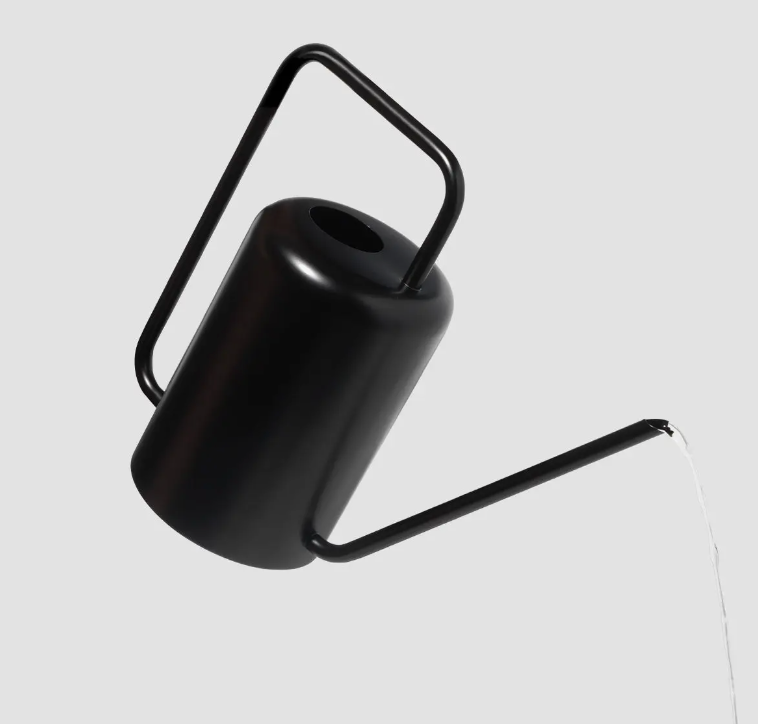 Black Watering Can