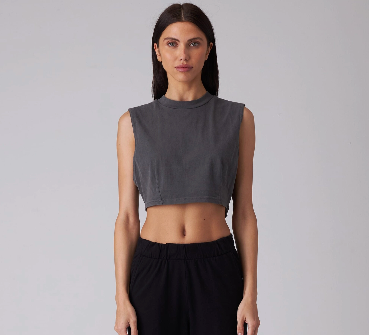 Crop Dart Muscle Tee
