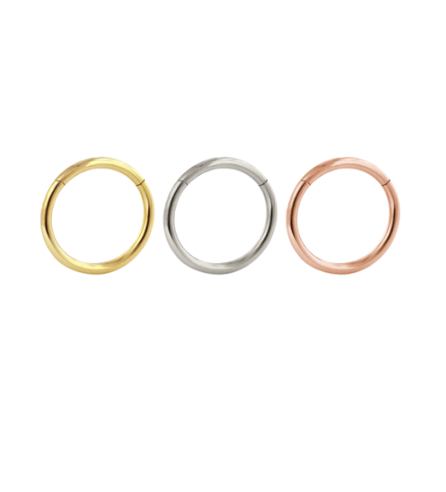 18K Gold Plain Ring Clicker