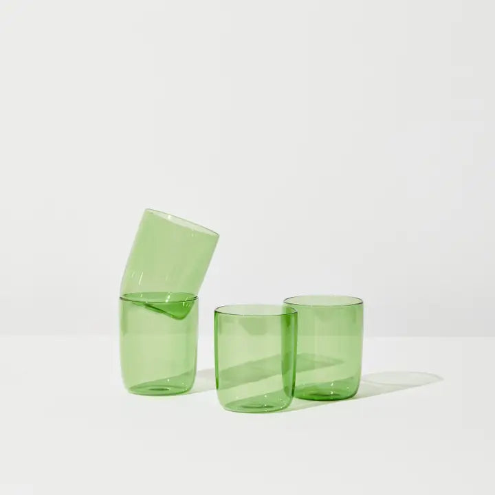 Belly Green Glass Cup