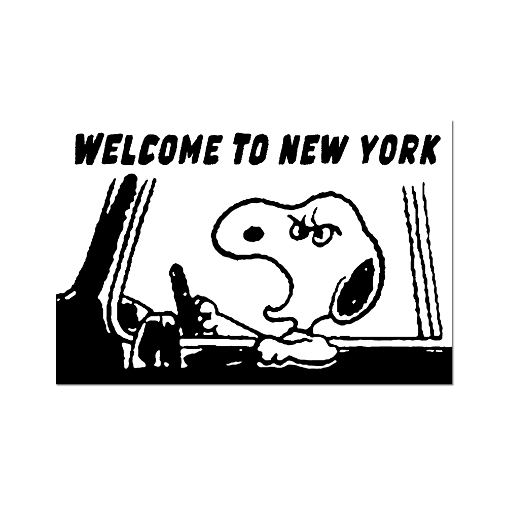 Welcome to New York from Snoopy Sticker