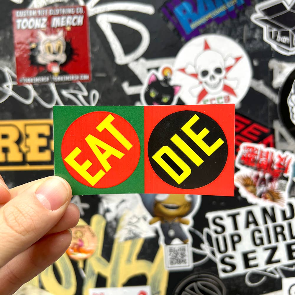 EAT DIE by Robert Indiana Sticker