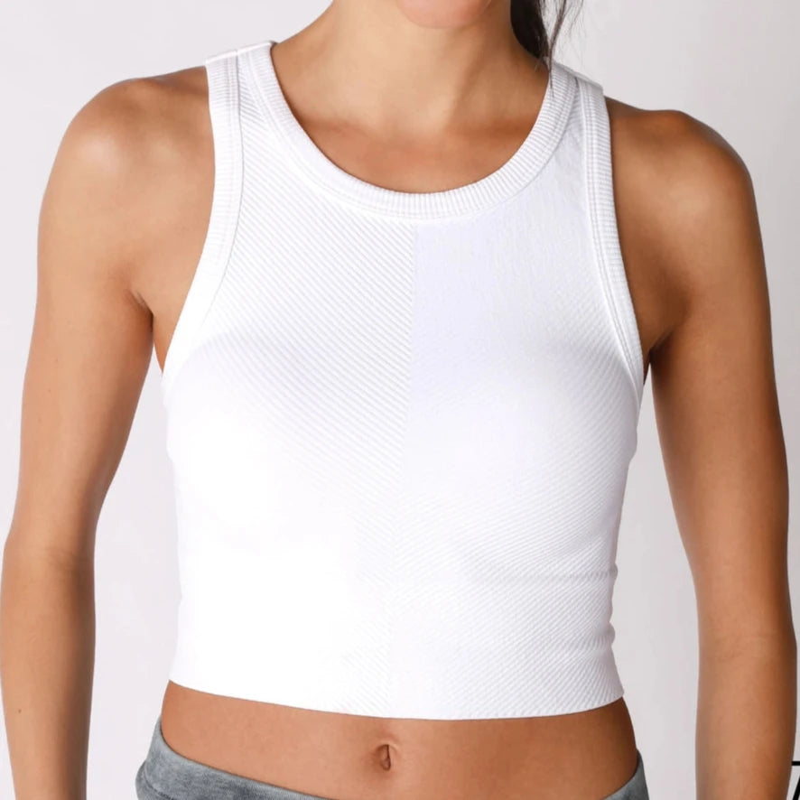 Chevron High Neck Top