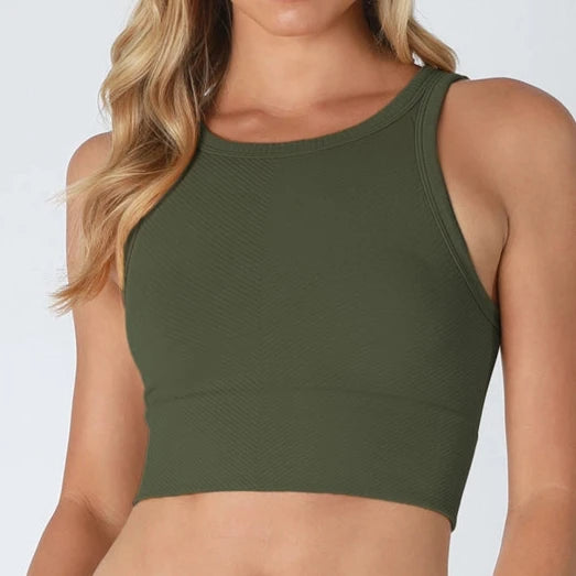 Chevron High Neck Top
