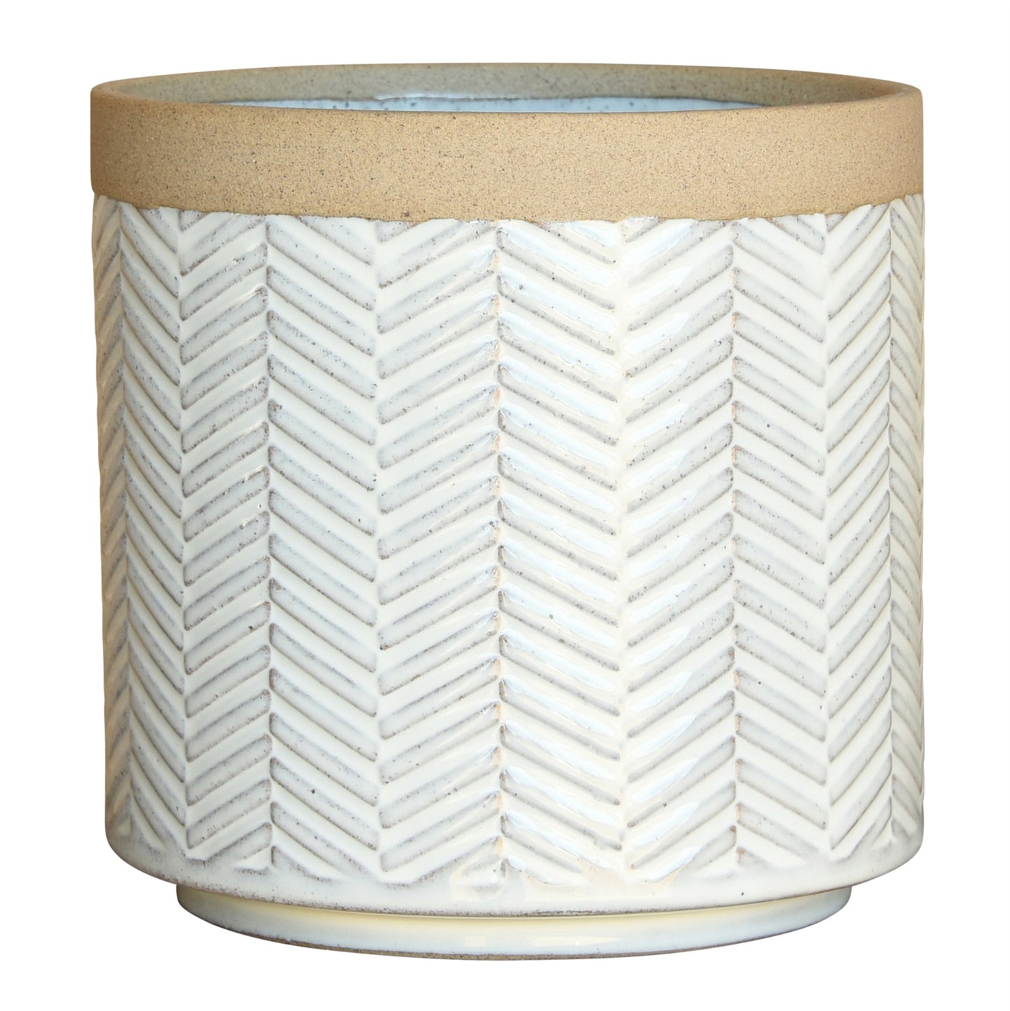 Ramos Banded Chevron Cachepot