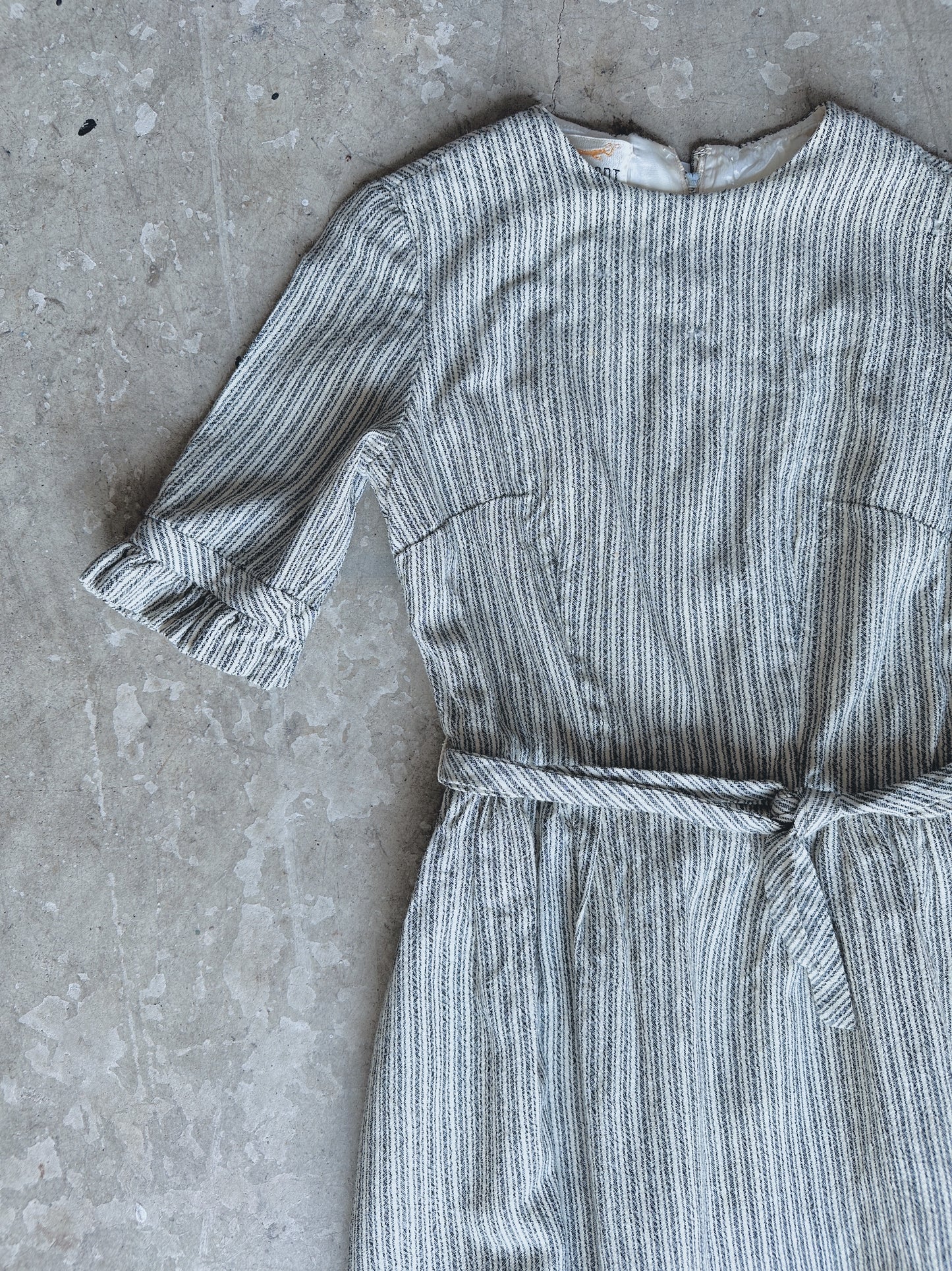 1960s Engineer Striped Dress