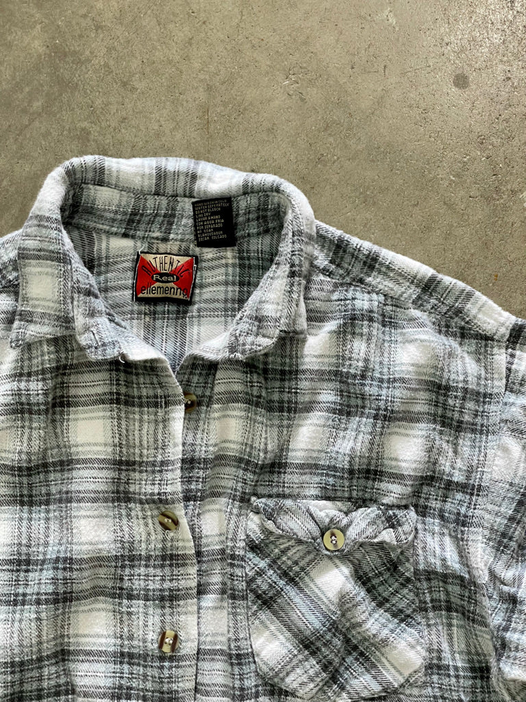 Vintage White & Grey Flannel