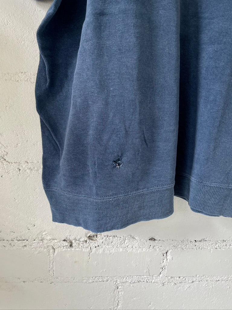 Vintage Blue Short Sleeve Sweatshirt