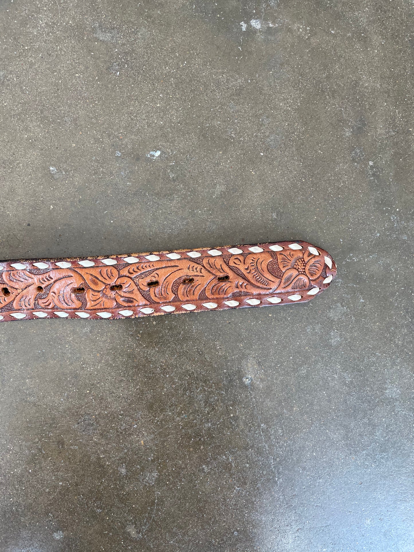 Vintage Light Brown "Diana" Leather Belt