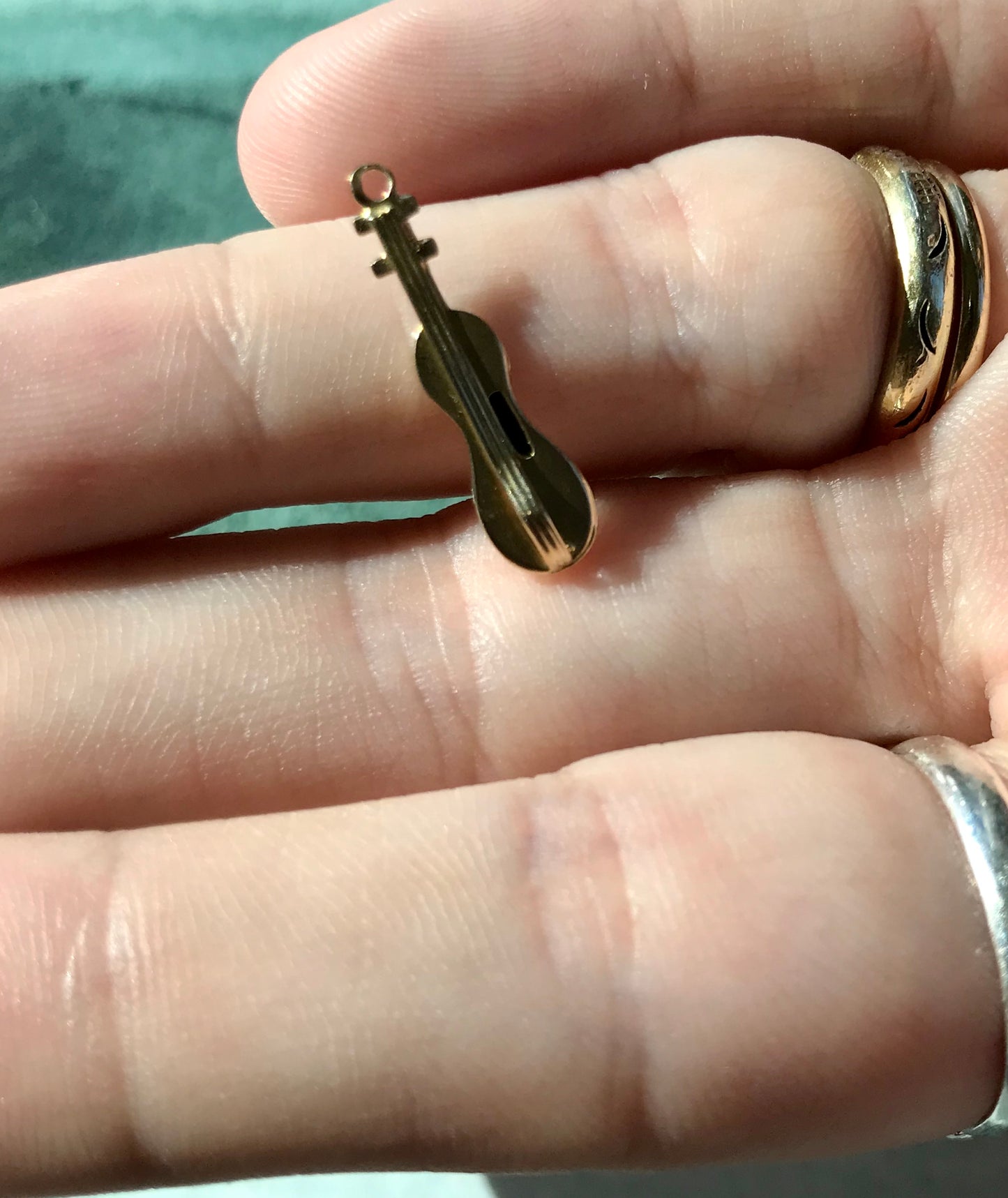 Vintage Violin 10K Gold Charm