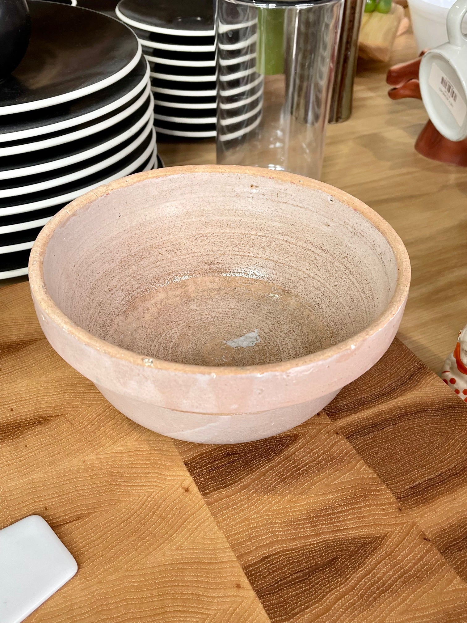 Vintage Light Pink Ceramic Bowl