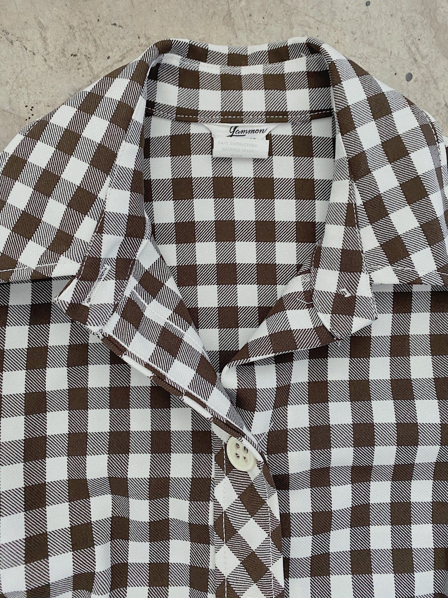 1960's Brown Mod Plaid Shirt Jacket