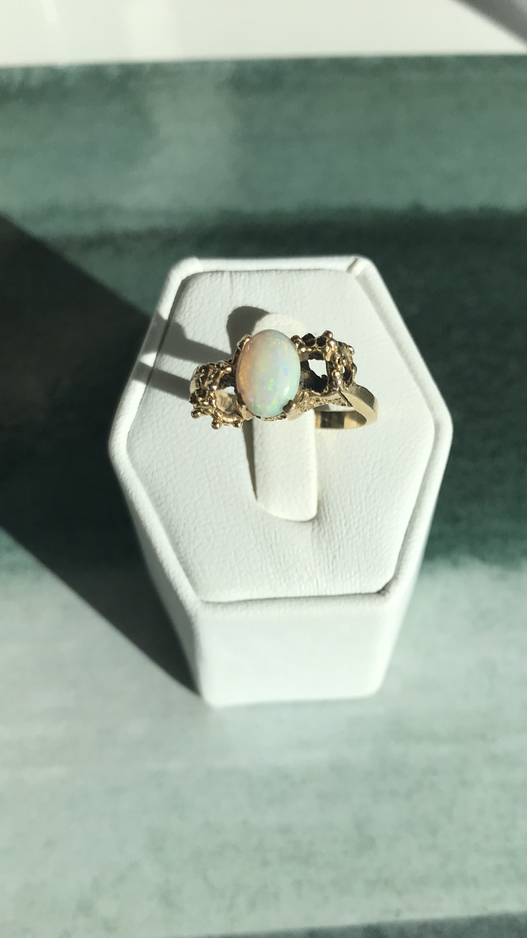 14K Yellow Gold Opal Ring