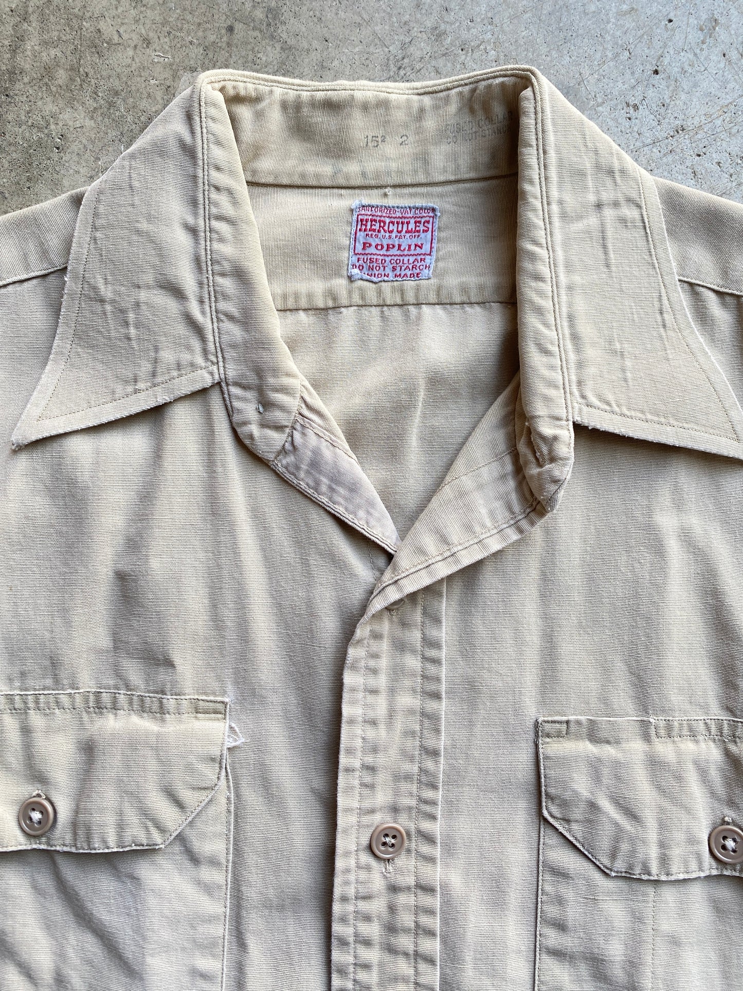 1950's Khaki Hercules Workwear Shirt