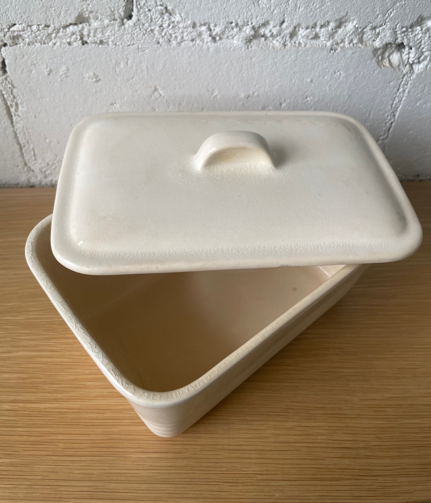 Vintage Cream Ceramic Container