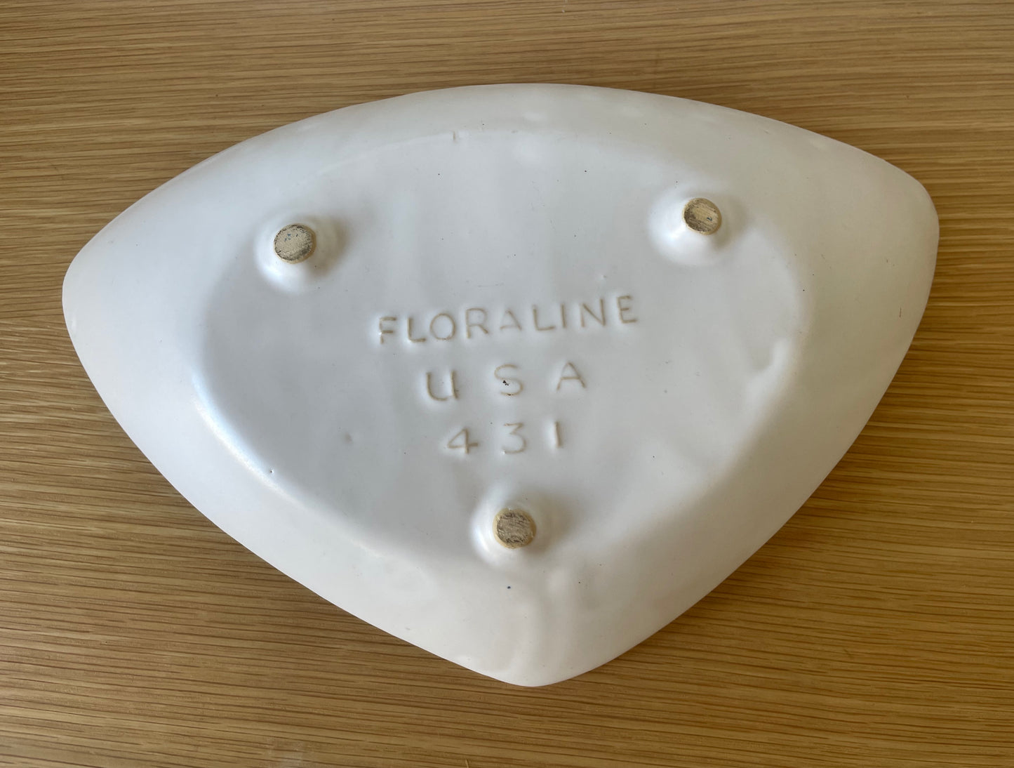 Vintage White Triangular Dish