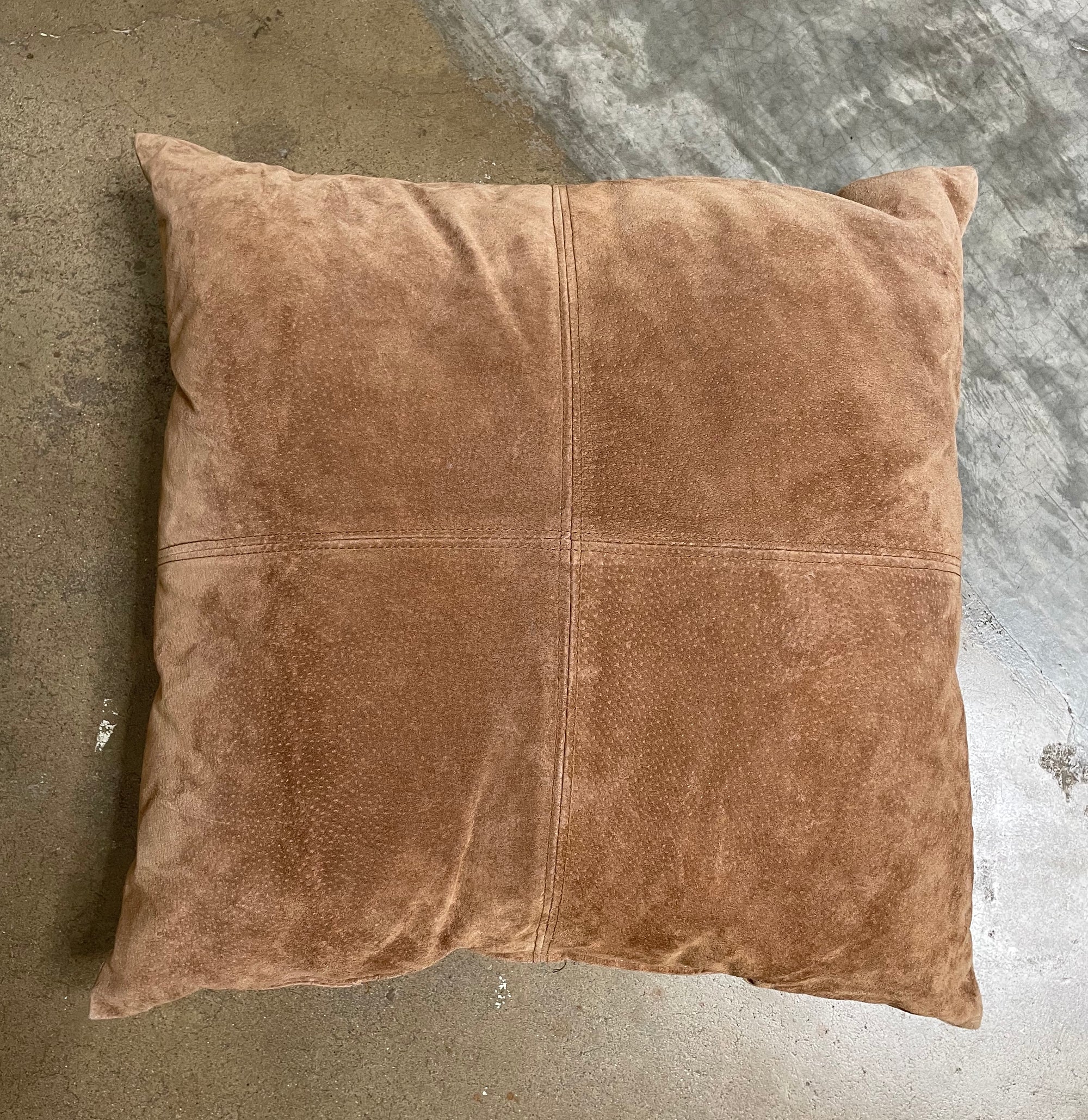Vintage Brown Suede Pillows