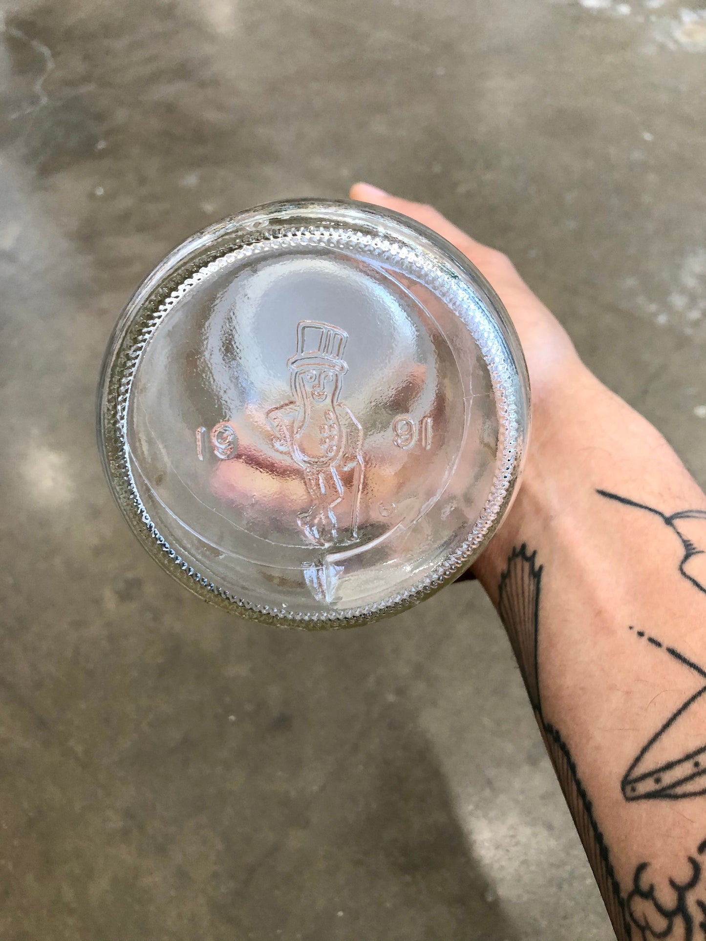 Vintage Planters Mr. Peanuts 75th Anniversary Glass Jar