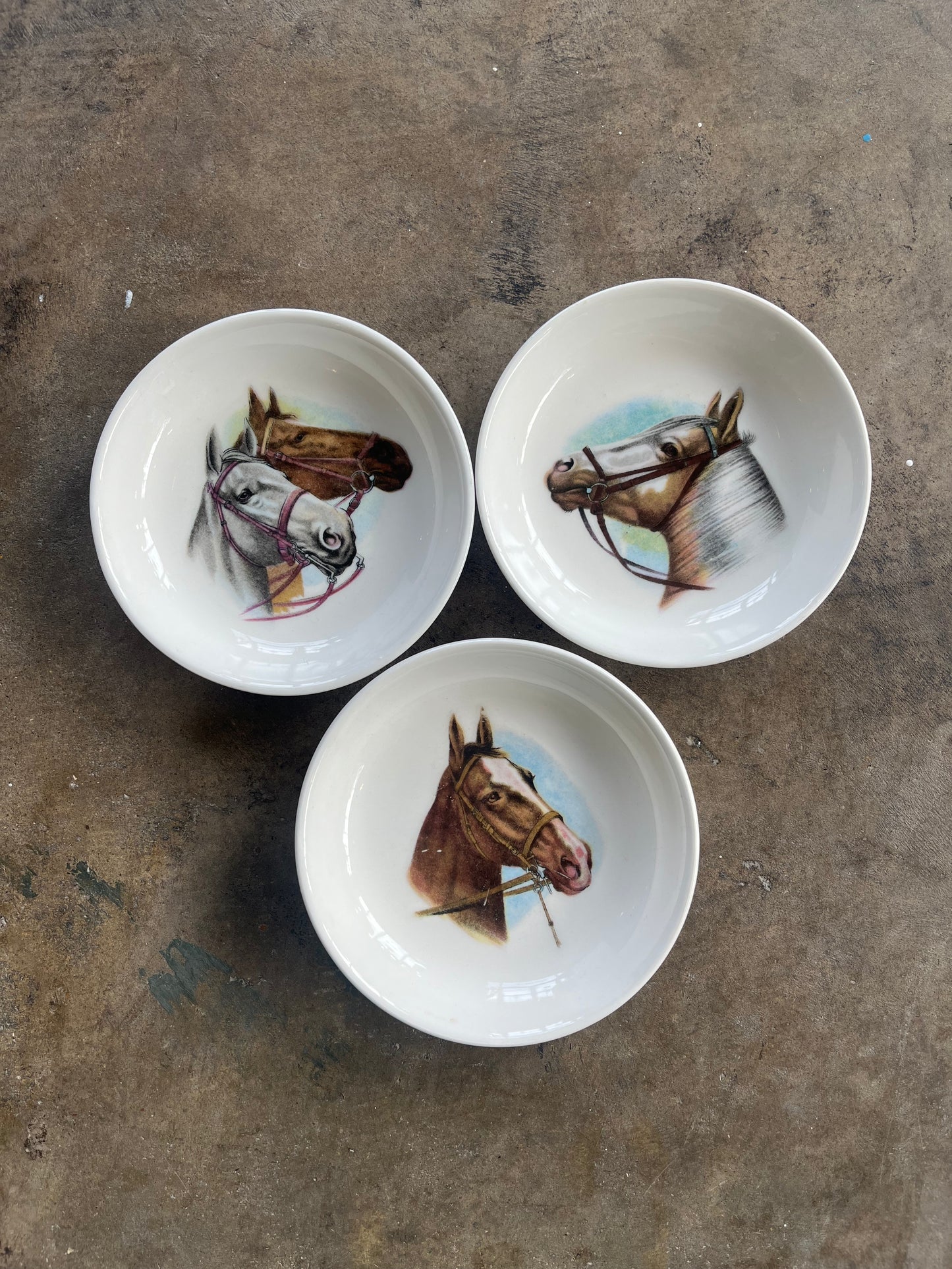 Porcelain Horse Dishes