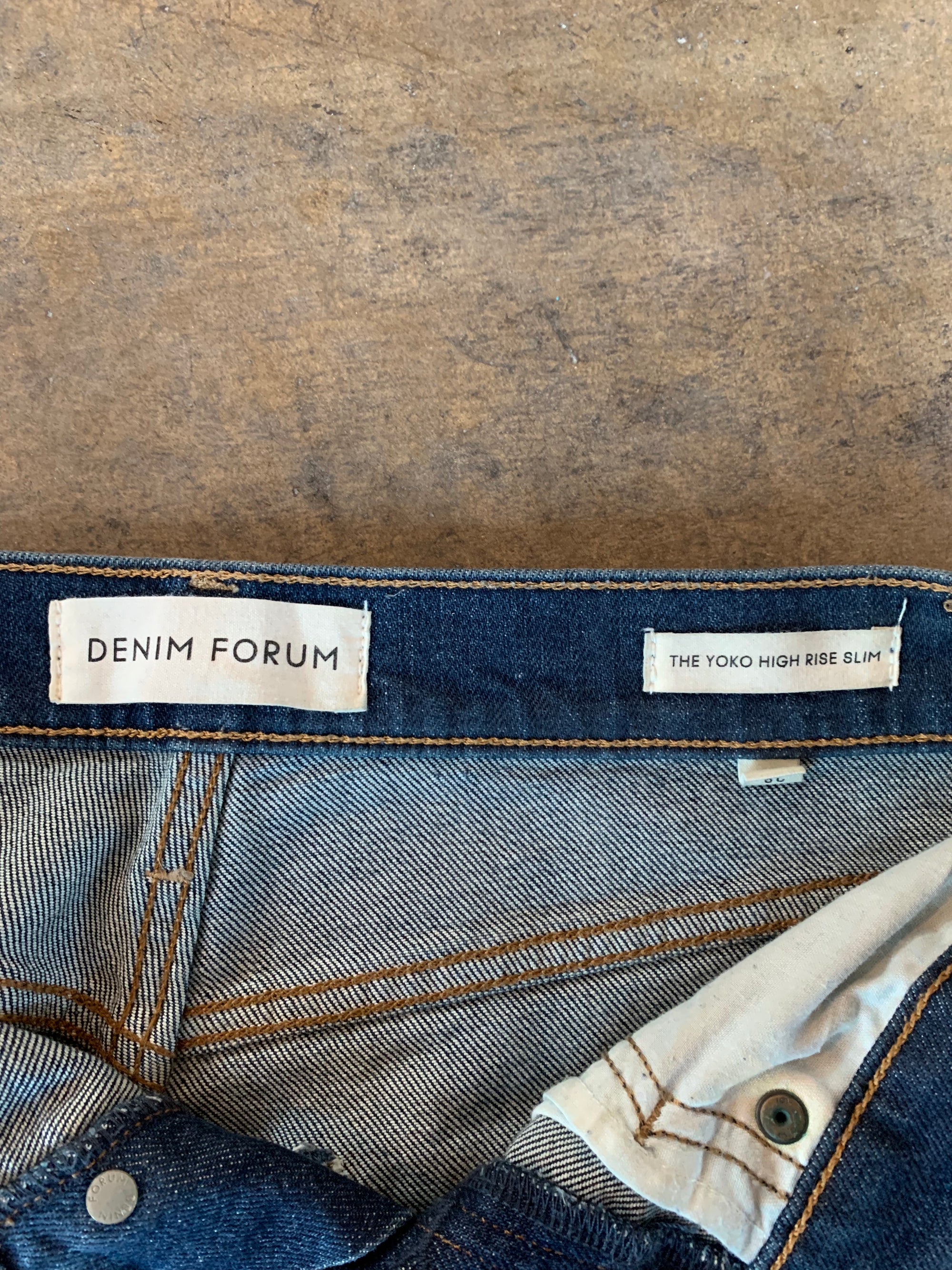Denim Forum Yoko High Rise Slim Jeans