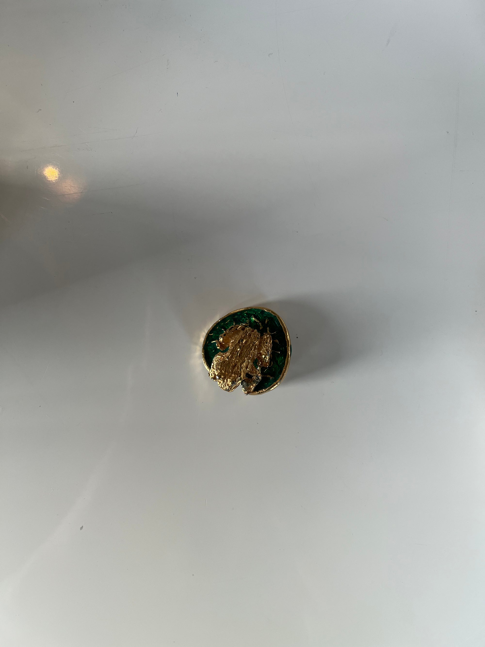 Gold + Enamel Frog Clip