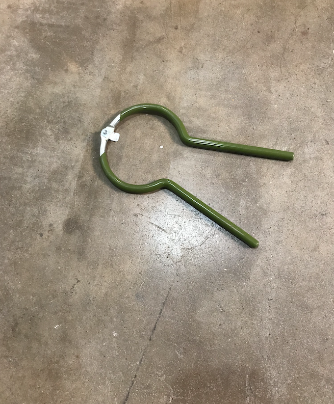 Vintage Green Metal Can Twister