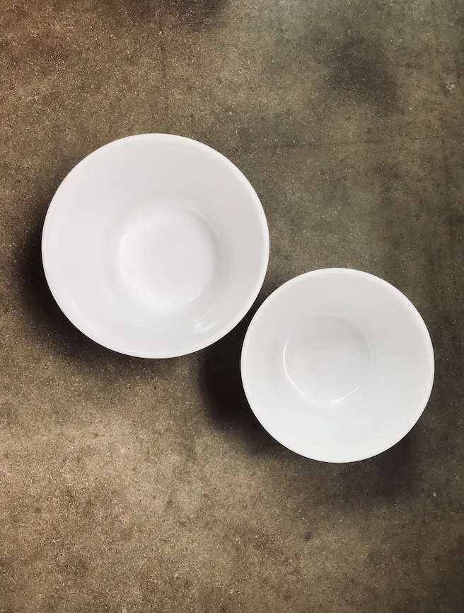 Milk Glass Mixing Bowls
