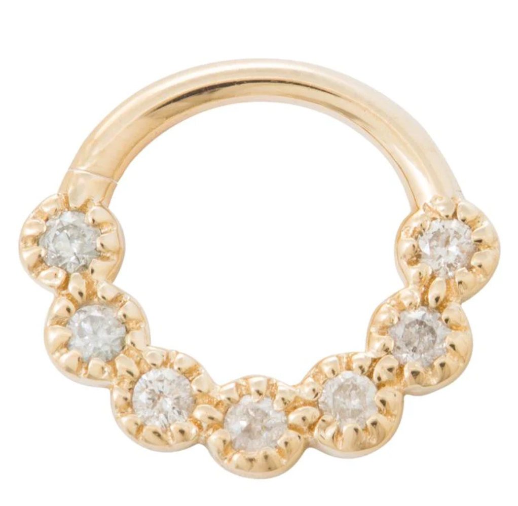 Tawapa Daisy Chain CZ Seam Ring 9.5mm 16g