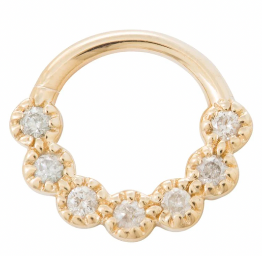 Tawapa Daisy Chain CZ Seam Ring 9.5mm 16g