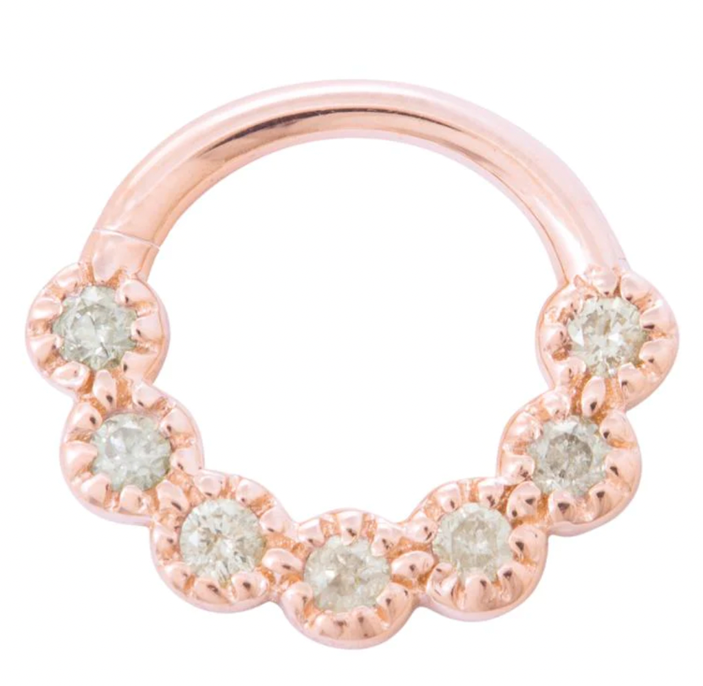 Tawapa Daisy Chain CZ Seam Ring 9.5mm 16g