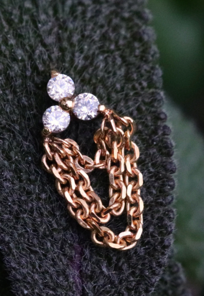 Francine 3 Tier Chain CZ Threadless End