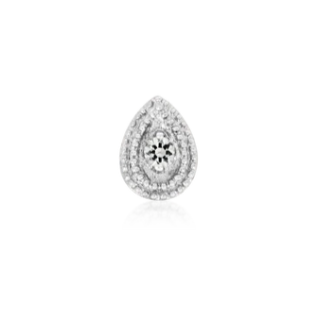 Junipurr Pear Double Millgrain CZ